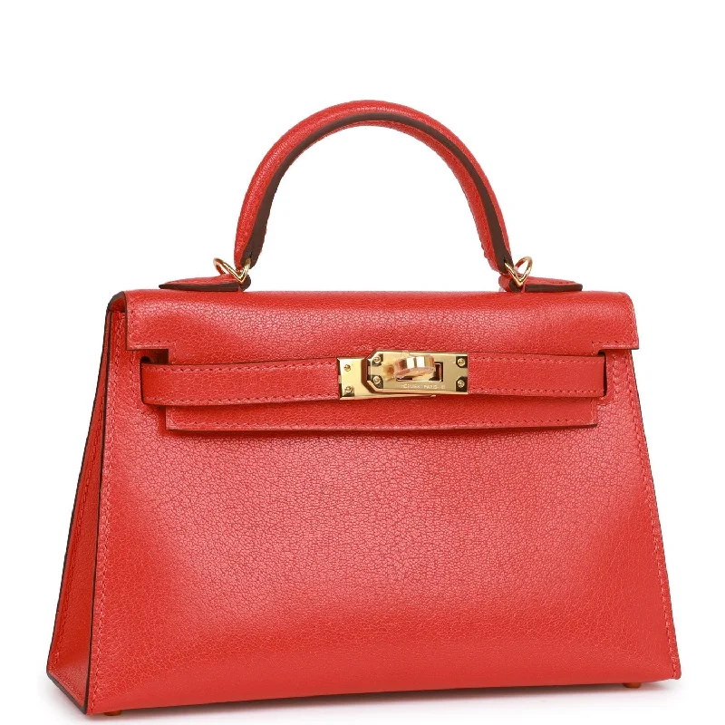 Hermes Kelly 20 Capucine Chevre Gold Hardware