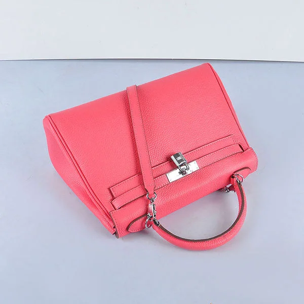 Hermes Kelly 32cm Togo Leather Handbag 6108 Lip Pink Silver