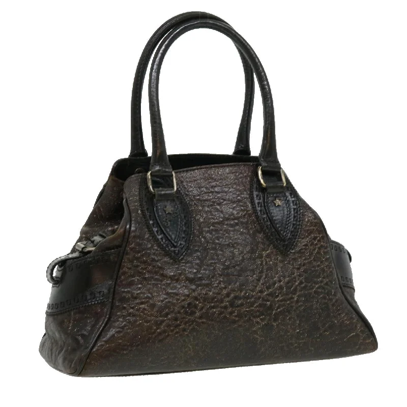 FENDI Hand Bag Leather Brown  ac1144