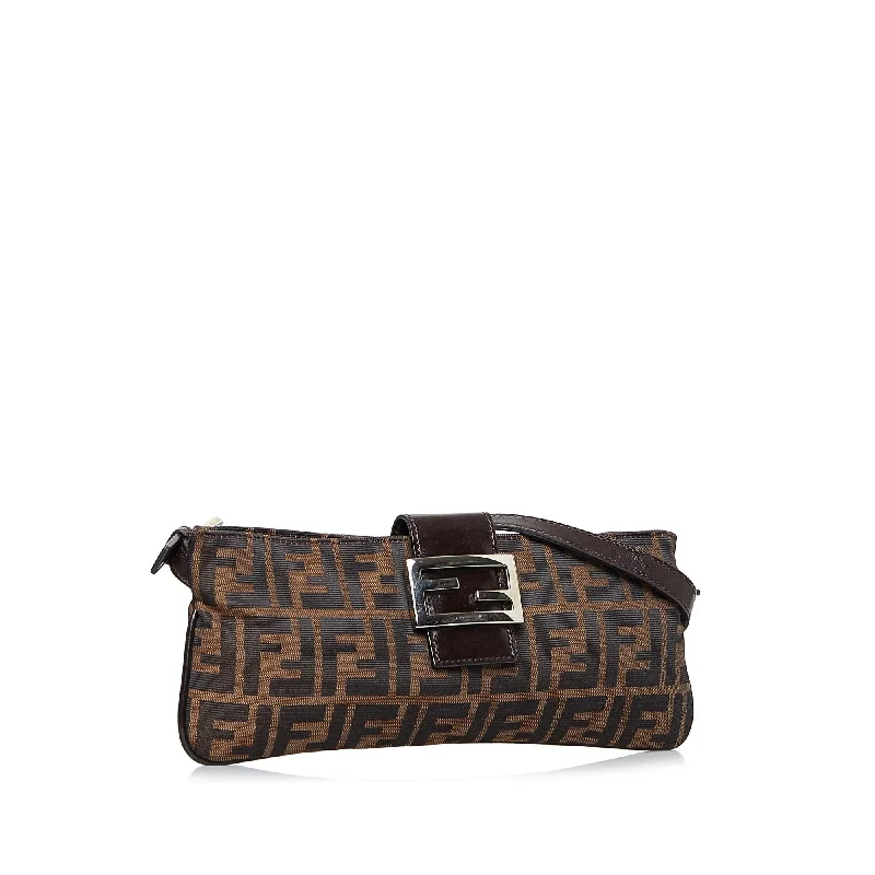 Fendi Zucca Flap Shoulder Bag (SHG-eG04kE)