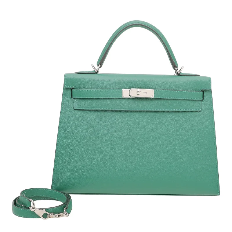 Hermes Vert Vertigo Epsom Kelly Sellier 32 Bag