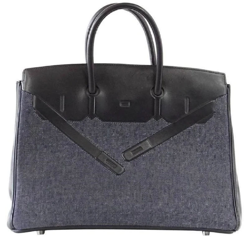 Hermès Birkin 35 Limited Edition Denim Shadow Bag