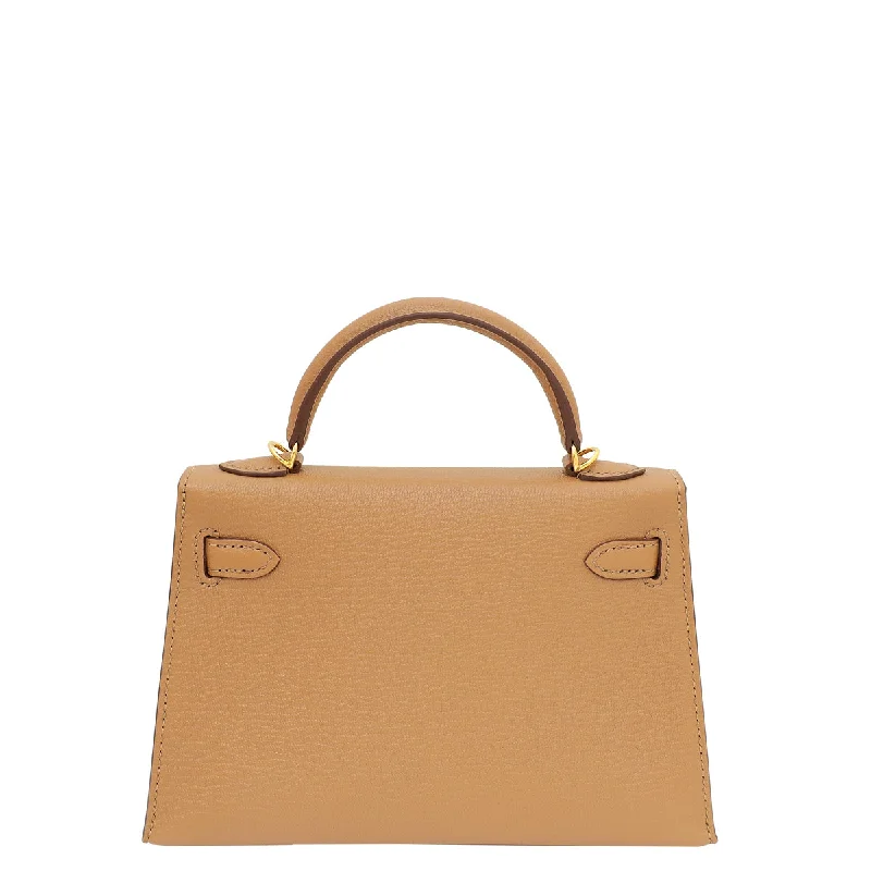 Hermes Quebracho Chevre Mini Kelly Sellier Bag