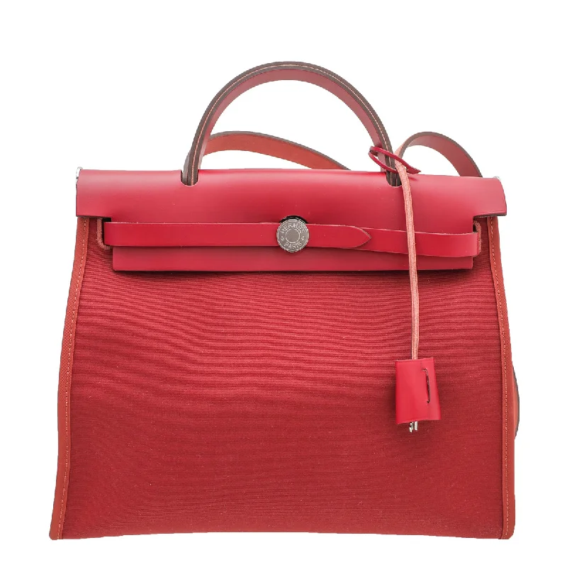 Hermes Rouge Venitien Herbag PM Bag