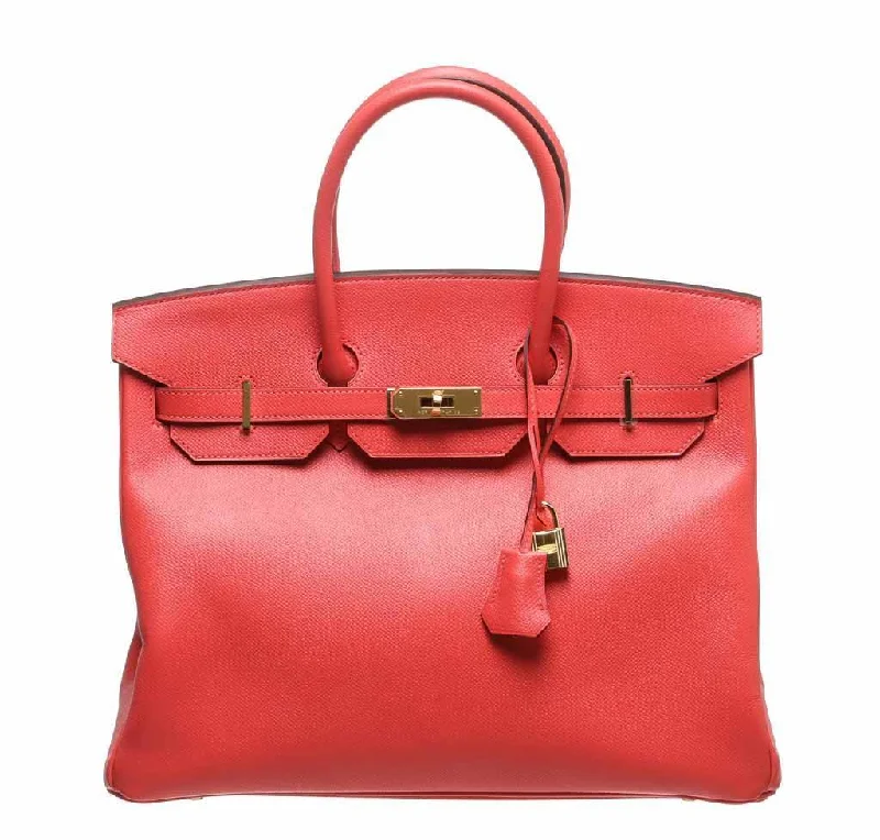 Hermès Birkin 35 Rouge Pivoine Bag GHW