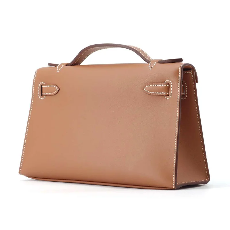 HERMES PochetteKelly Gold Swift Leather