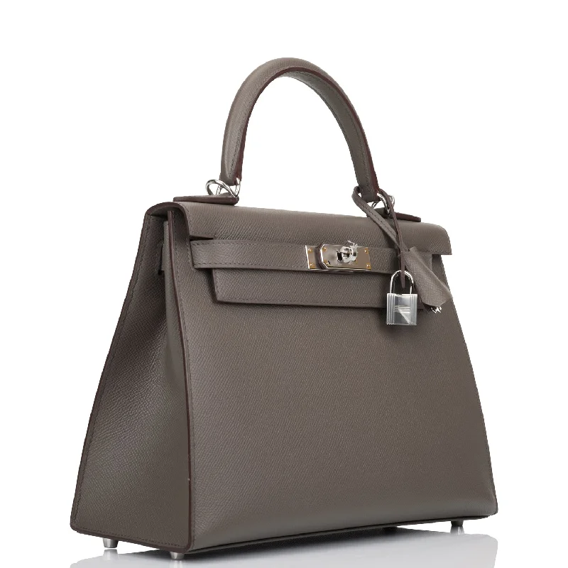 Hermes Kelly Sellier 28 Etain Epsom Palladium Hardware