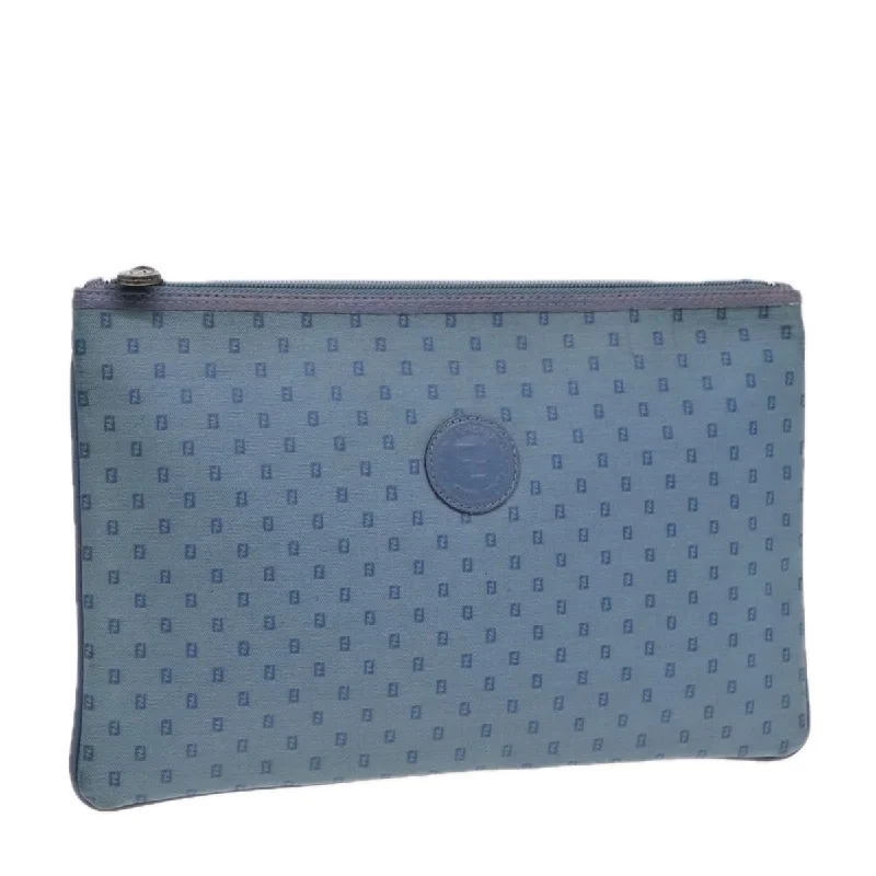 FENDI Clutch Bag PVCCanvas Blue  90806