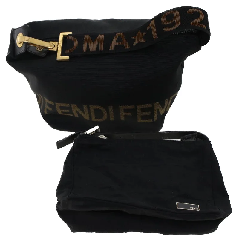 FENDI Hand Bag Nylon 2Set Black  bs6967