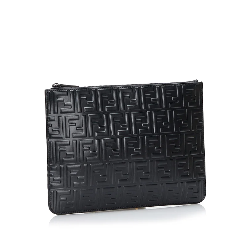 Fendi Zucca Embossed Zip Pouch (SHG-ocVOj7)