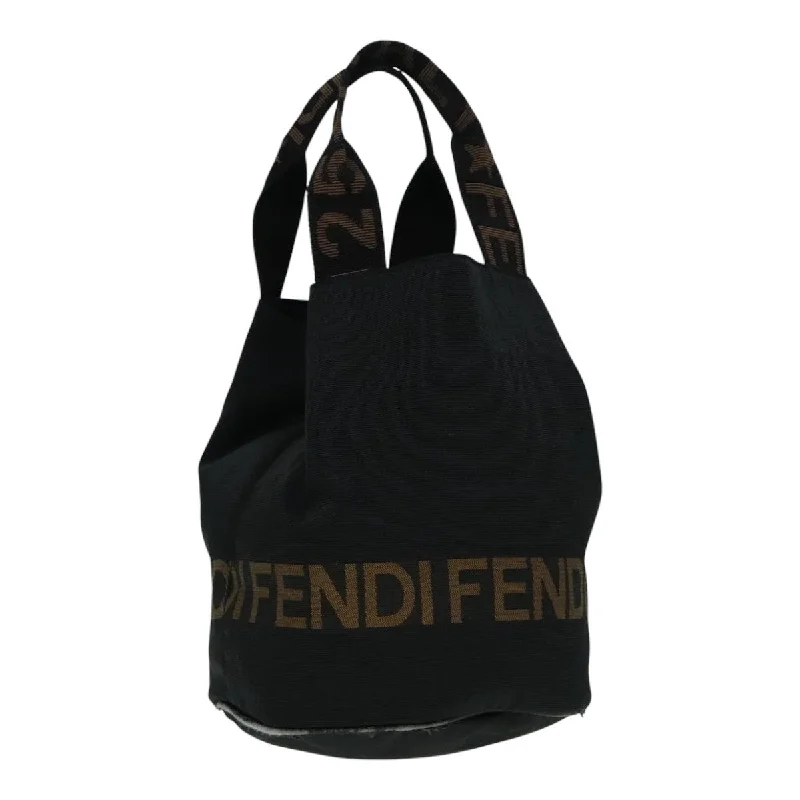 FENDI Hand Bag Nylon Black  ep5997