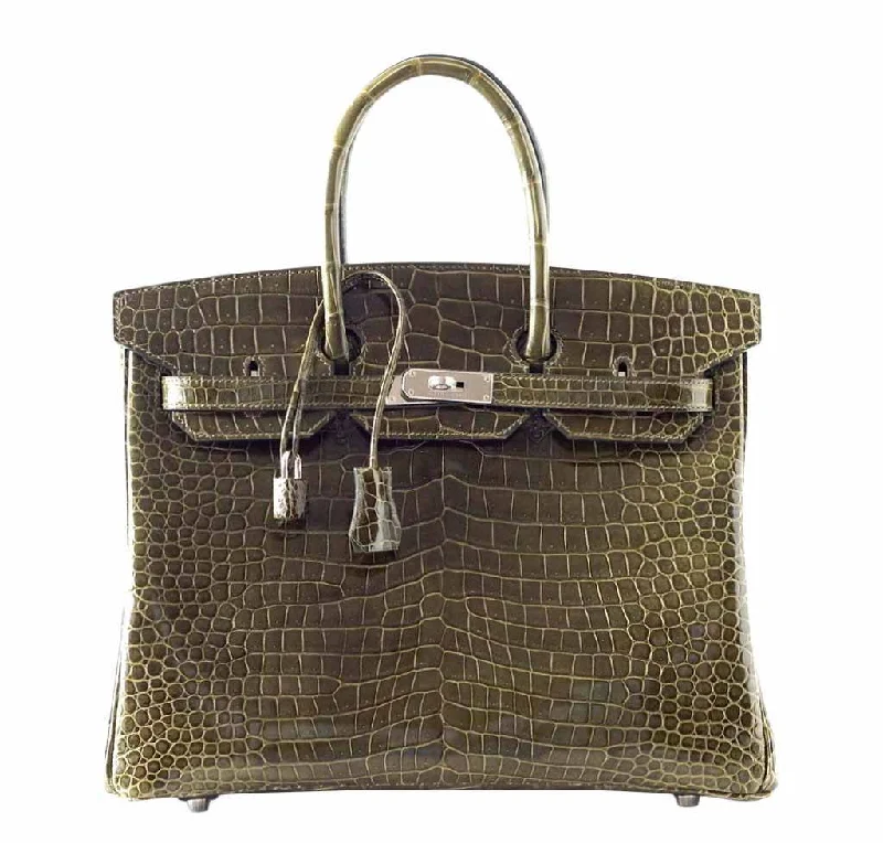 Hermès Birkin 35 Vert Veronese Crocodile Bag