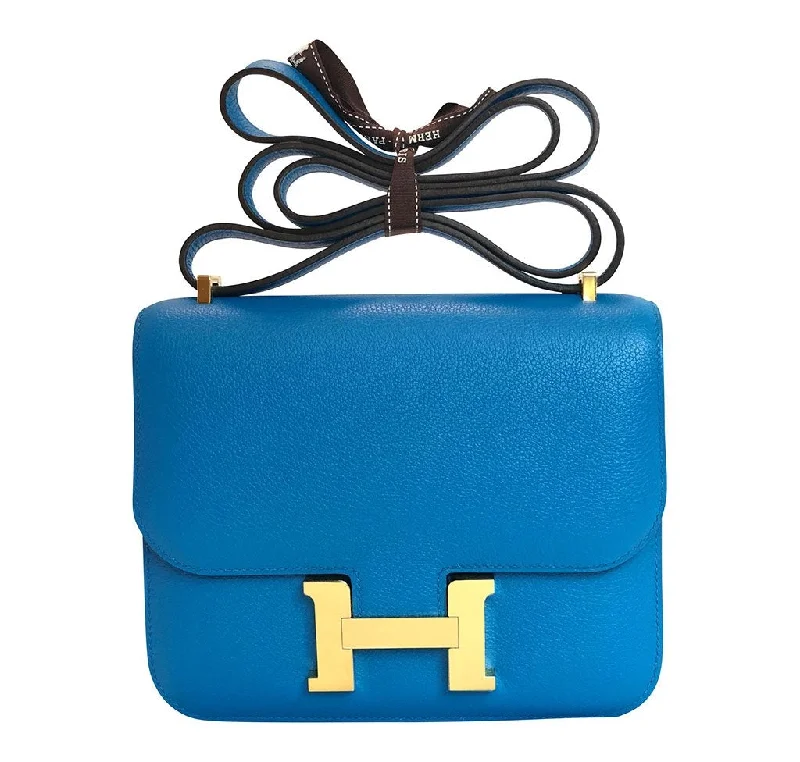 Hermès Constance Mini Blue Zanzibar Epsom GHW