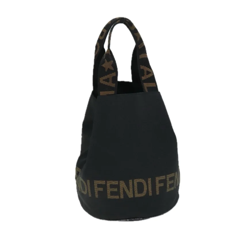 FENDI Hand Bag Nylon Black  bs14283