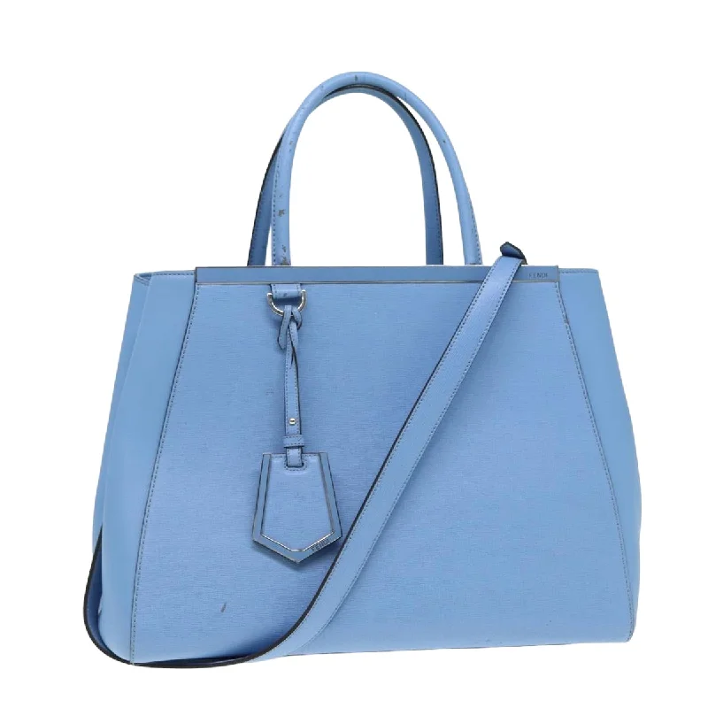 FENDI Hand Bag Leather 2way Blue  bs16088