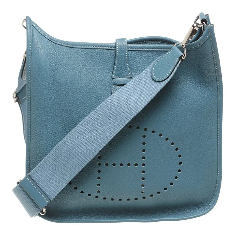 Hermès Evelyne PM Bag Blue Clemence Leather