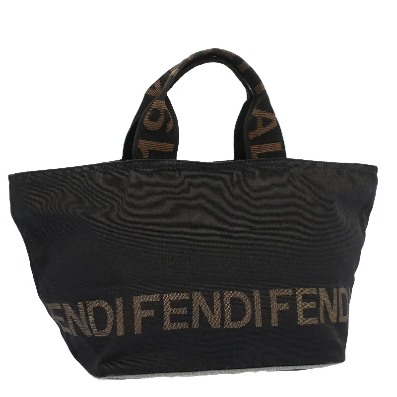 FENDI Hand Bag Nylon Black  bs7932