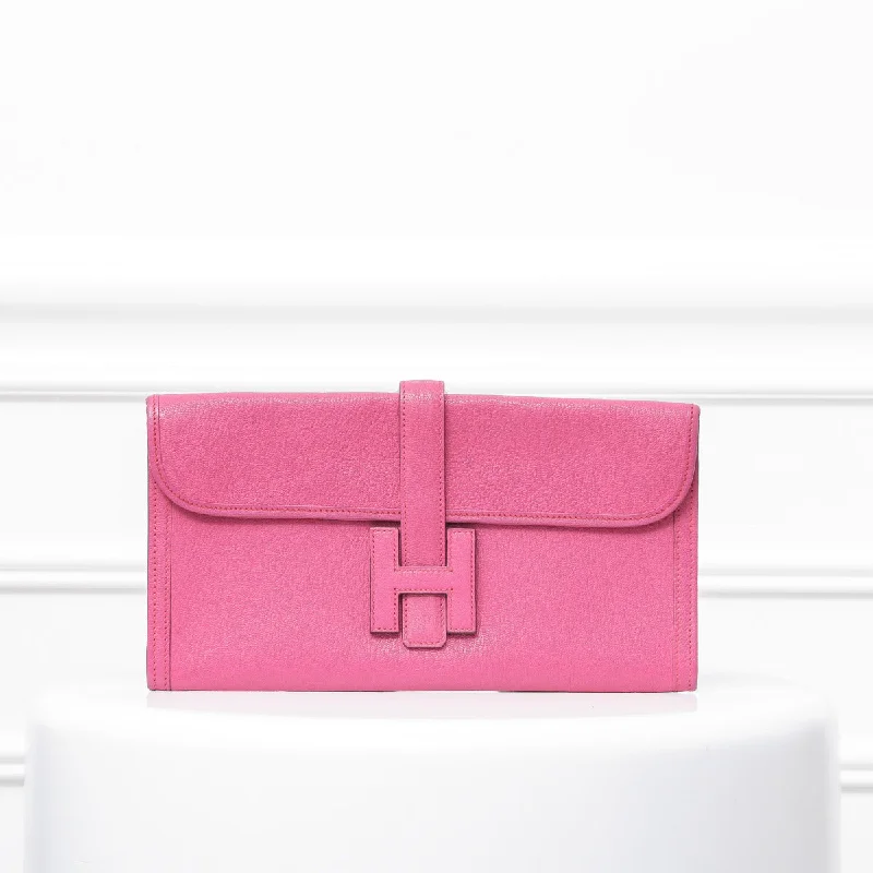 Hermes Rose Shocking Mysore Jige 29 Clutch