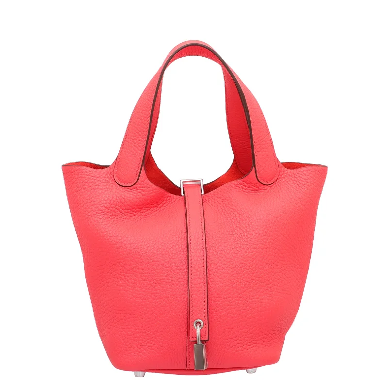 Hermes Rose Texas Picotin Lock 18 Bag