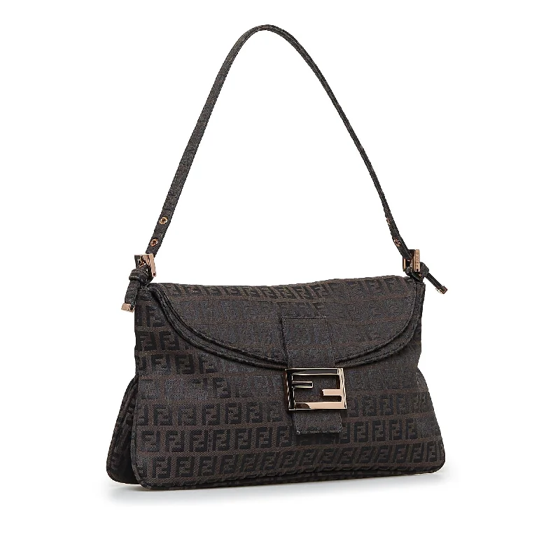 Fendi Zucchino Double Flap Baguette (SHG-RIWGfn)