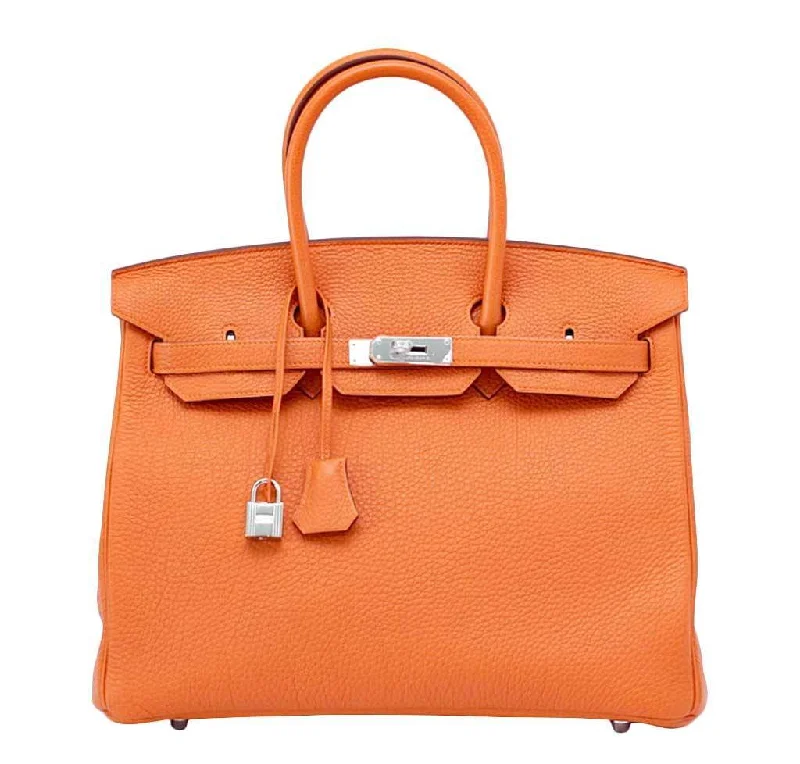 Hermès Birkin 35 H Orange Togo Bag