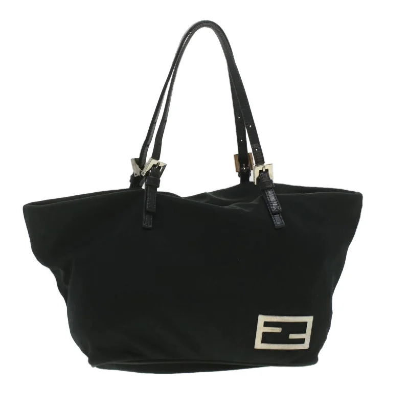 FENDI Hand Bag Nylon Black  ti938