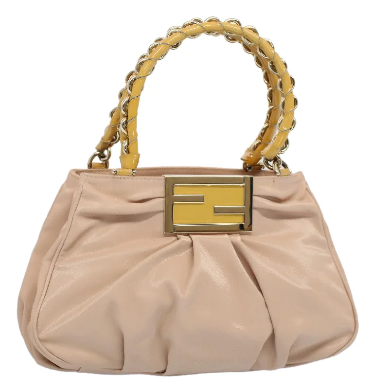 FENDI Chain Hand Bag Nylon Pink  54757