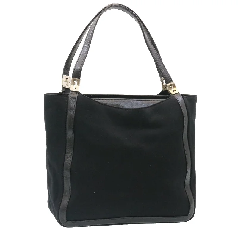 FENDI Hand Bag Nylon Black  ar5884