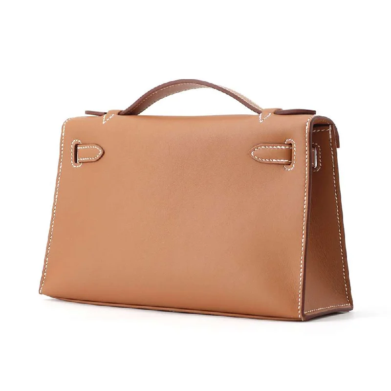 HERMES PochetteKelly Gold Swift Leather