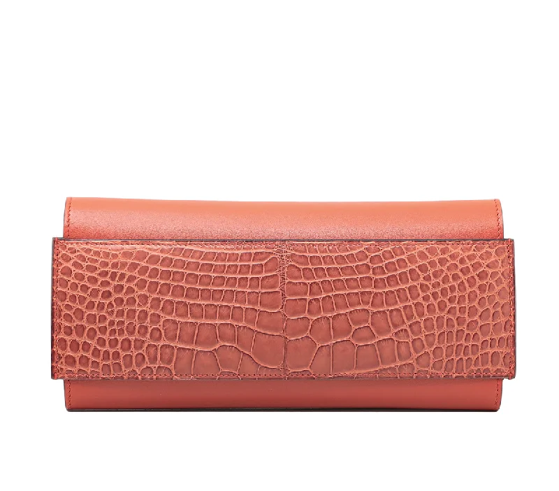 Hermes Sanguine Alligator Passant Evercolor Wallet