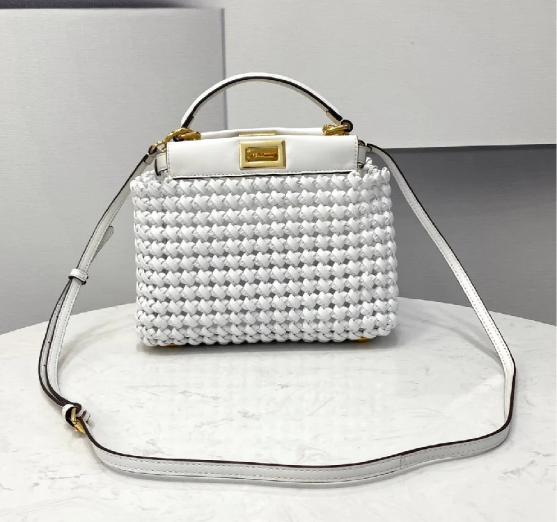 White Fendi woman shoulder handbag