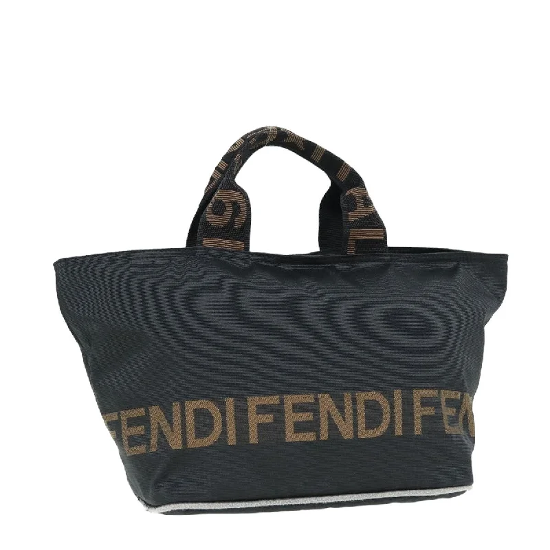 FENDI Hand Bag Nylon Black  yk13797