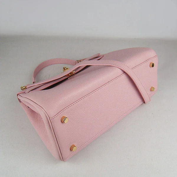 Hermes Kelly 32cm Togo Leather Handbag 6108 Pink Golden