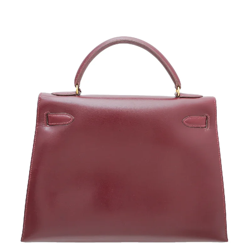 Hermes Rouge H Box Sellier Kelly 32 Bag