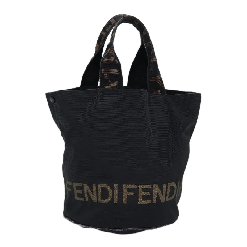 FENDI Hand Bag Nylon Black  bs14392