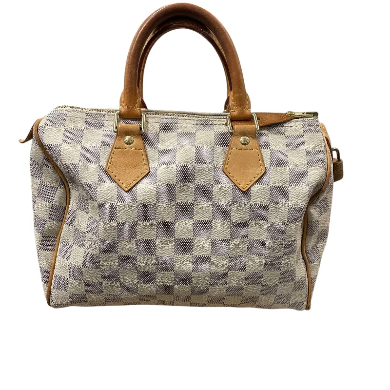 LOUIS VUITTON/Bag/Monogram/Leather/WHT/Damier Azur Speed