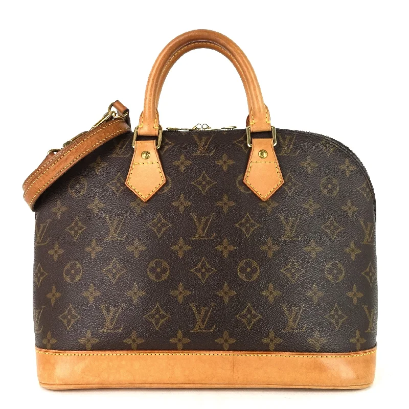 Alma Monogram Canvas Handbag with Strap