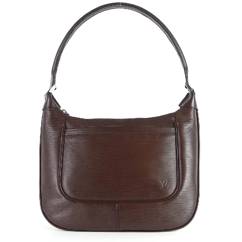 Matsy Brown Epi Leather Shoulder Bag