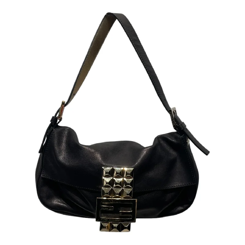 FENDI/Hand Bag/Leather/BLK/STUDDED BAGUETTE