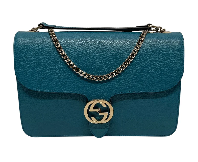 GUCCI/Hand Bag/Leather/BLU/interlocking g (510303 493492)