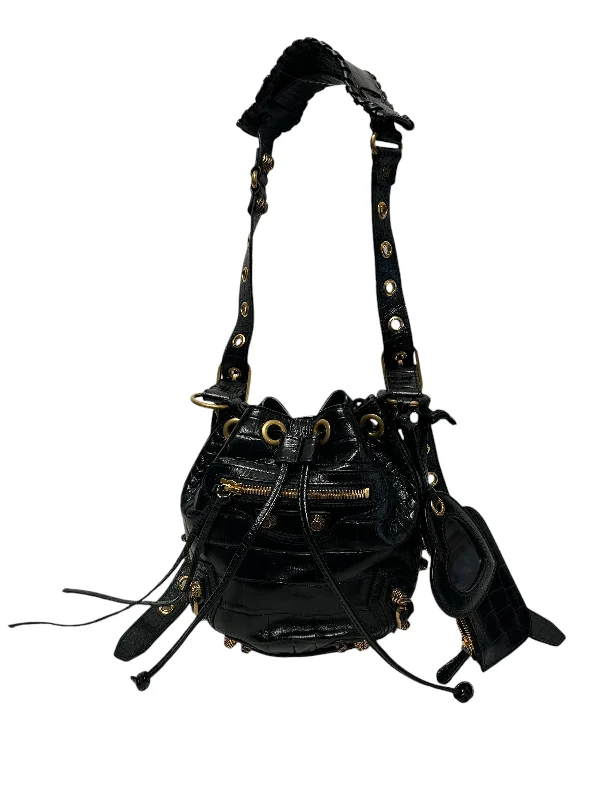 BALENCIAGA/Bag/OS/Leather/BLK/Le Cagole Bucket Bag