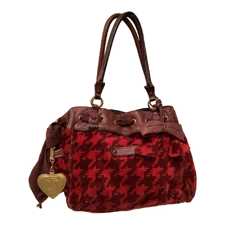 JUICY COUTURE/Hand Bag/Cotton/RED/Daydreamer Velour Bag