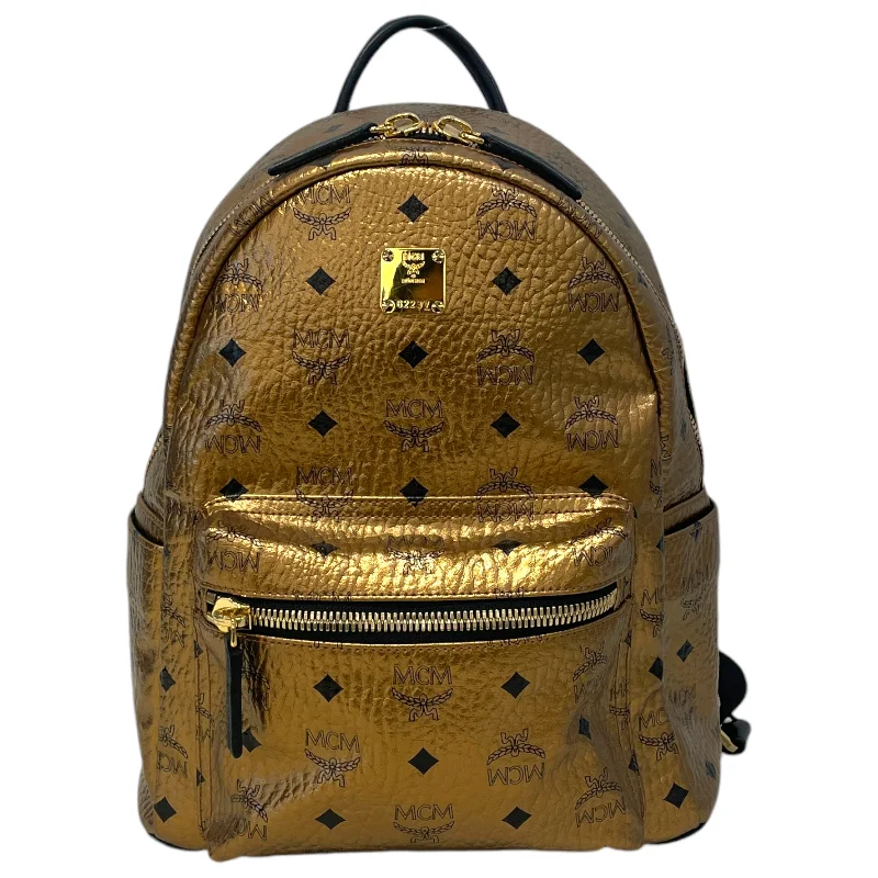 MCM/Backpack/OS/Monogram/Leather/GLD/