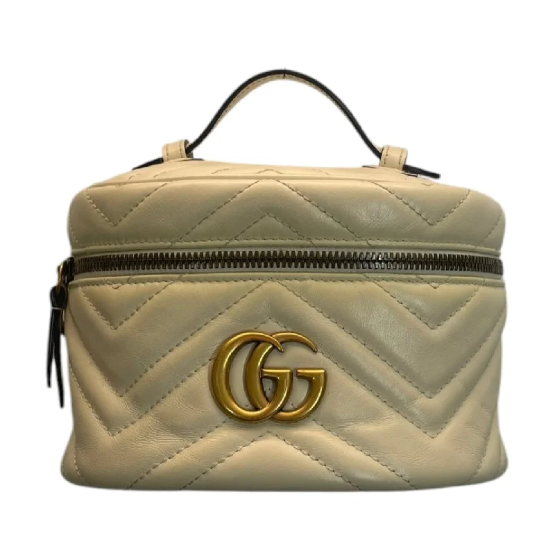 GUCCI/Backpack/Leather/WHT/QUILTED BCKPCK / 598594 2149