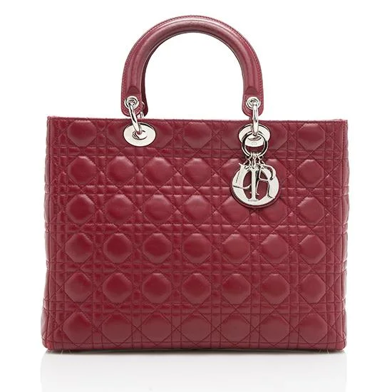 Dior Lambskin Lady Dior Large Tote