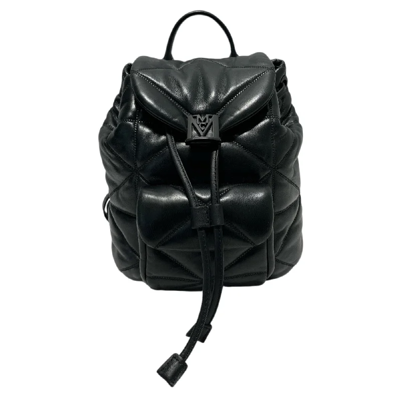 MCM/Backpack/Leather/BLK/Travia Quilted Leather