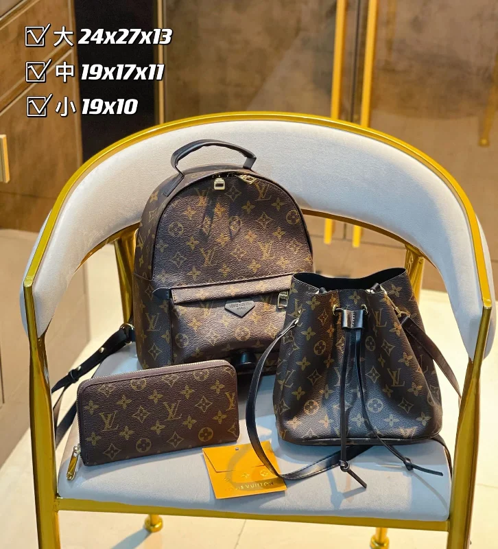 Louis Vuitton backpack Handbag  set of 3