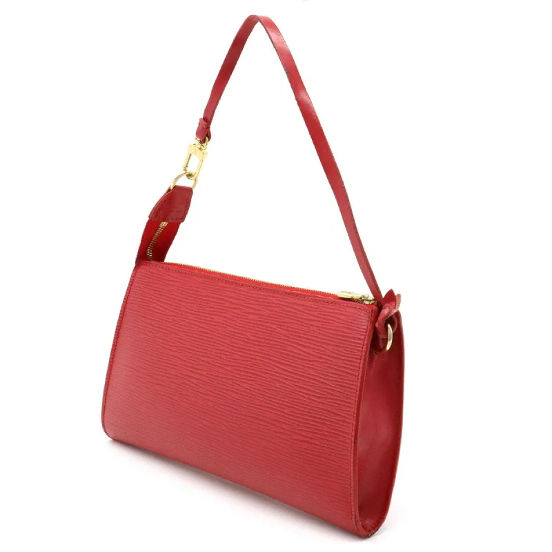 LOUIS VUITTON Epi Pochette Accessoire Handbag Leather Red Castilian M52947