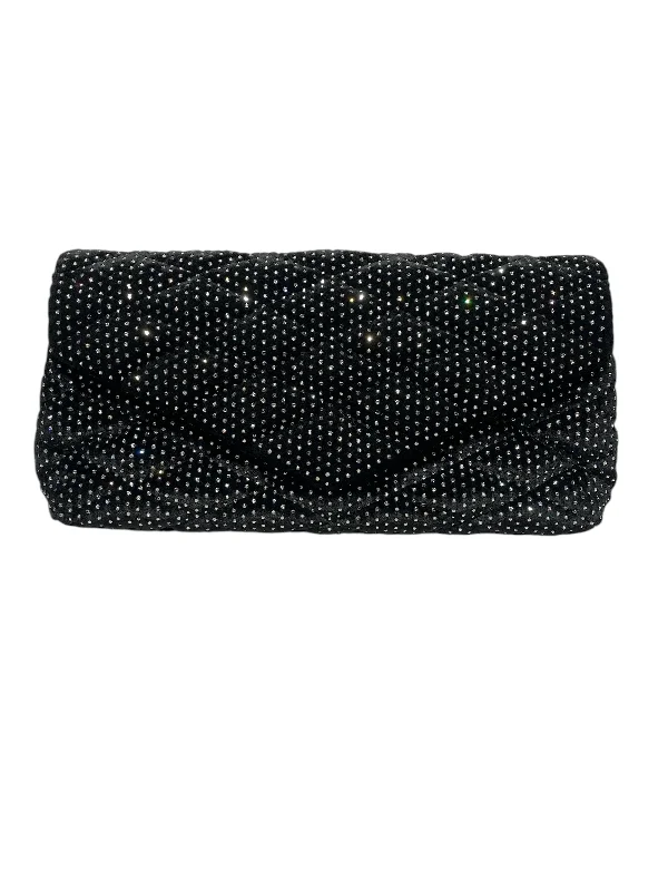 SAINT LAURENT/Clutch Bag/L/Iridescent/Velour/BLK/Sade Studded