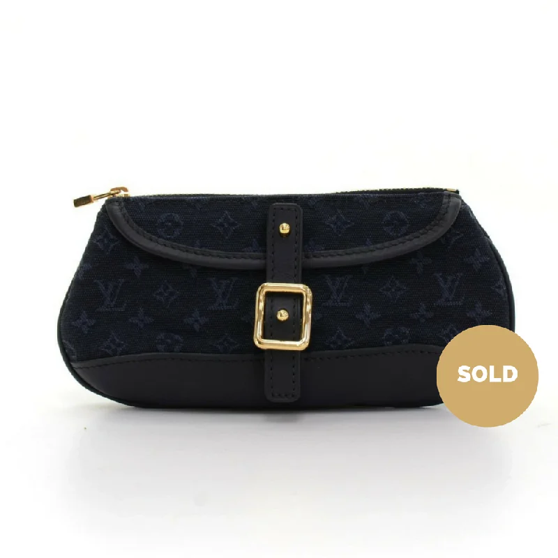 Anne Sophie Mini Lin Canvas Clutch Bag